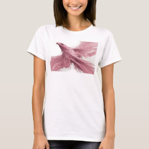 Camiseta Águia Abstrata Rosa Artística Impressão Criativa