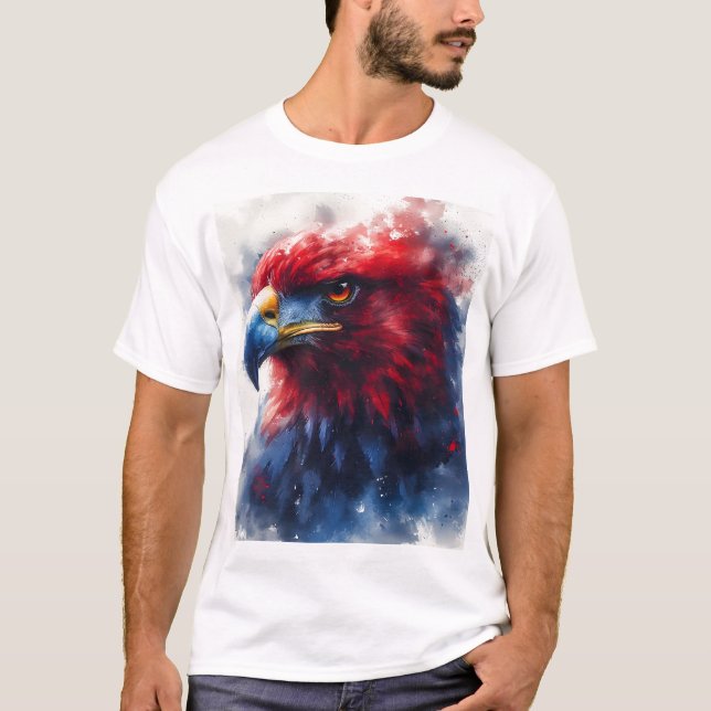 Camiseta águia-abstrato (Frente)