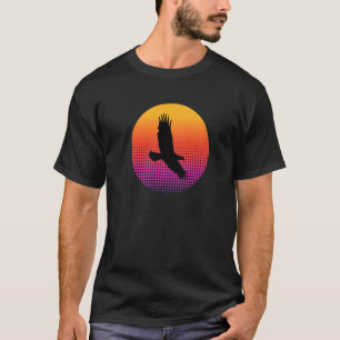 Camiseta Águia Abutre Voando no Céu ao Pôr do Sol Ani