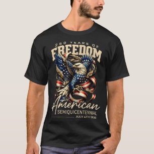 Camiseta Águia Americana 250 Anos de Liberdade Design