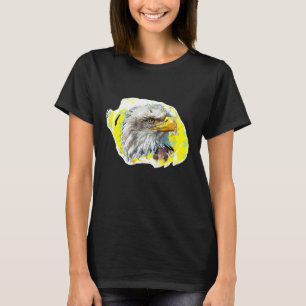 Camiseta Águia Americana Ave Ornitologia Foto Arte
