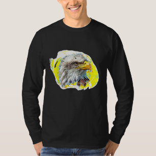 Camiseta Águia Americana Ave Ornitologia Foto Arte