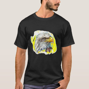 Camiseta Águia Americana Ave Ornitologia Foto Arte