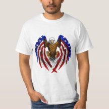 Águia Americana com bandeira dos EUA nas asas