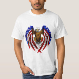 Camiseta Águia Americana com bandeira dos EUA nas asas
