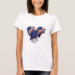 Camiseta Águia Americana com Cores da Bandeira dos EUA
