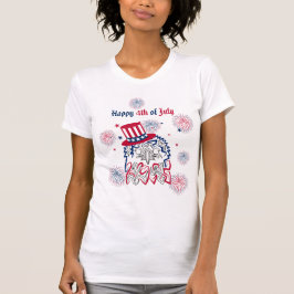 Camiseta Águia Americana do Dia da Independência em 4 de ju