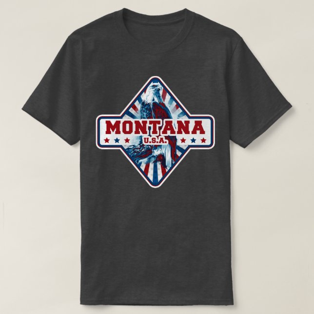 Camiseta Águia americana do estado de Montana (Frente do Design)