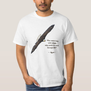 Camiseta Águia americana do vôo & poema de Rumi na vida