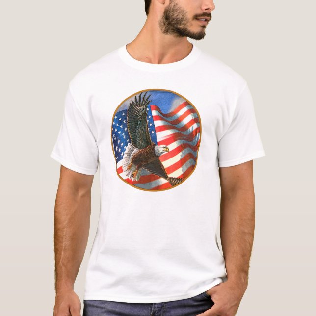 Camiseta Águia Americana em Voo (Frente)