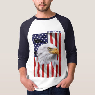 Camiseta Águia Americana Impressionante, A Bandeira dos EUA