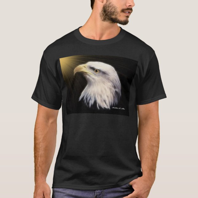 Camiseta Águia americana/mosca com Eagles (Frente)