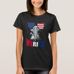 Camiseta Águia Americana Mullet Merica Quatro De Julho Ban