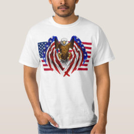 Camiseta Águia Americana na bandeira Americana