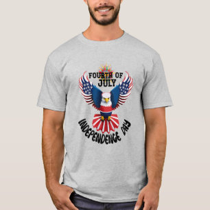 Camiseta Águia Americana Negrito do Dia da Independência