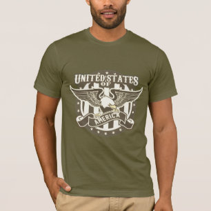 Camiseta Águia Americana Patriótica dos Estados Unidos da A