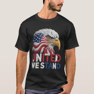 Camiseta Águia Americana Patriótica Estilo Bordado Patrioti