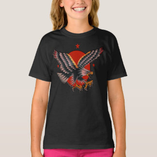 Camiseta águia-americana tradicional tatuagem, águia careca