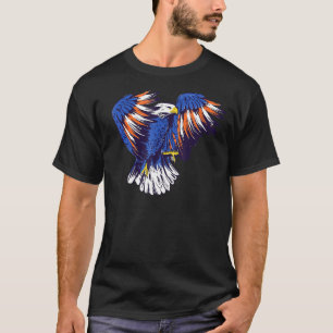 Camiseta Águia Americana Voando Pela Liberdade Patriótica U