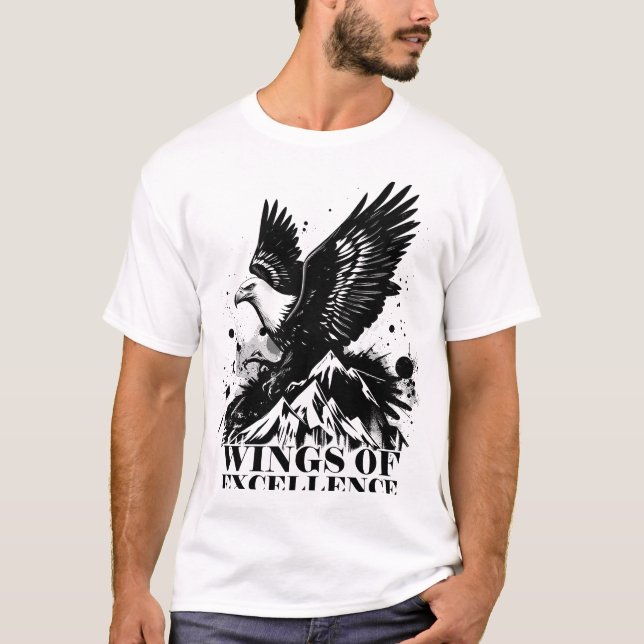 Camiseta Águia - Asas de Excelência | T-Shirt Gráfico Negri (Frente)