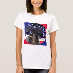 Camiseta Águia Bald Americana, Bell e Flag