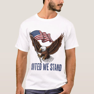 Camiseta Águia Bald Patriótica com Bandeira Americana - "Un