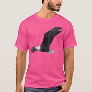 Camiseta Águia Balda Americana Elegante Em Voo Foto Portra