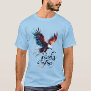 Camiseta Águia Balda Americana: Sem Receio e Livre