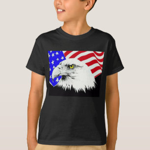 Camiseta Águia Balda e Bandeira Americana