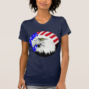 Camiseta Águia Balda e Bandeira Americana