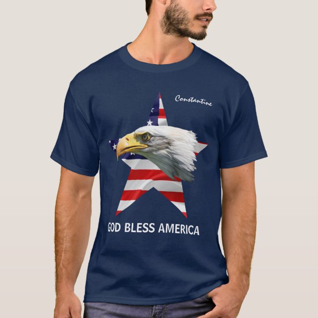 Camiseta Águia Balda, Estrela, Classe personalizável Sinali (Frente)