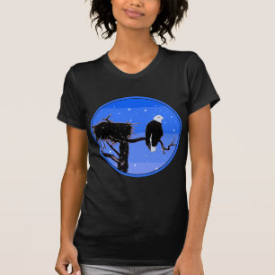 Camiseta Águia Balda no inverno - Arte original sobre a vid