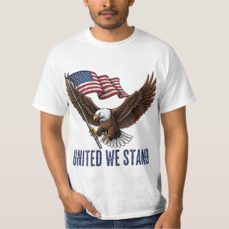 Camiseta Águia Balda Patriótica com Bandeira Americana