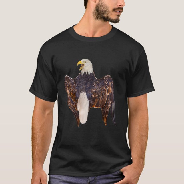 Camiseta Águia caida gritando por trás do Natural (Frente)