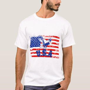 Camiseta águia-careca angustiada dos eua