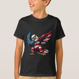 Camiseta Águia Careca Dabbing Bandeira Americana Patriótica