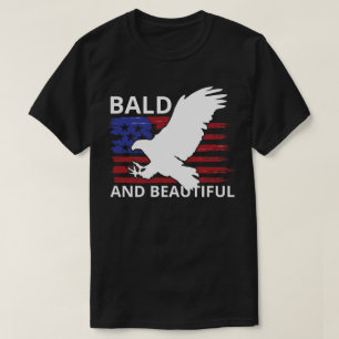 Camiseta Águia Careca e Linda Bandeira EUA