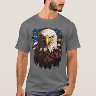 Camiseta Águia-careca e um EUA