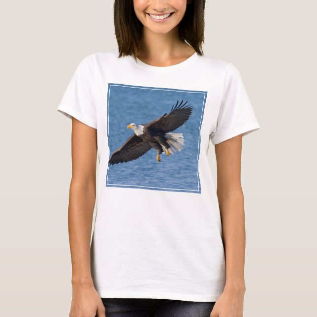 Camiseta Águia-careca em voo (Frente)