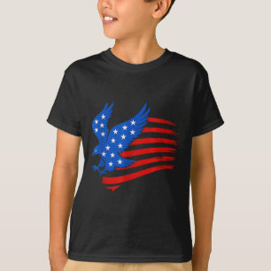 Camiseta Águia Careca EUA Bandeira Americana 4 De Julho Org