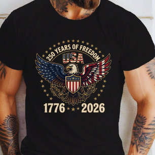 Camiseta Águia Careca EUA Independência 250º Aniversário