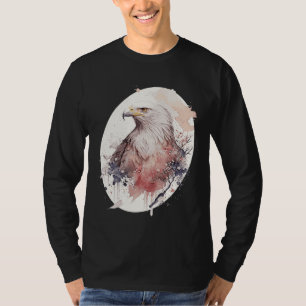 Camiseta Águia Careca Flor de Cerejeira Japonesa Sakura Vid