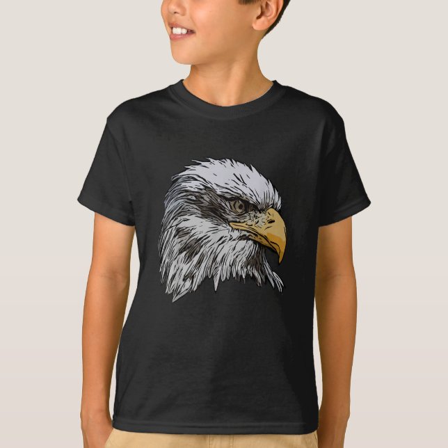 Camiseta Águia-Careca Gráfica Animal Símbolo Nacional Ameri (Frente)