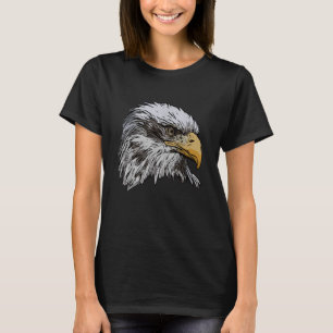 Camiseta Águia-Careca Gráfica Animal Símbolo Nacional Ameri