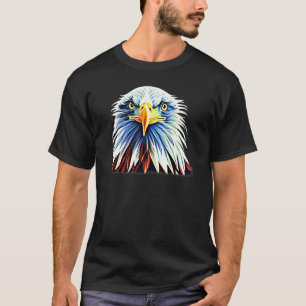 Camiseta Águia-careca impressão gráfico de ave americana an