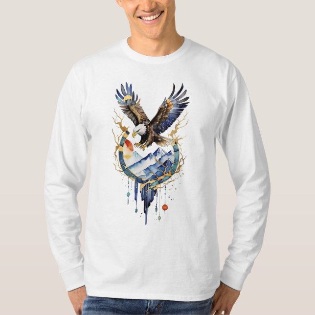 Camiseta Águia Careca Majestosa – Símbolo de Poder & Liberd (Frente)