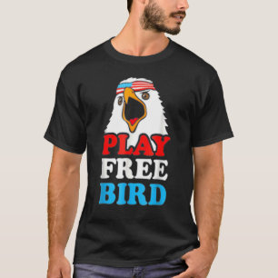 Camiseta Águia Careca Pássaro Livre Americano Patriota Vint