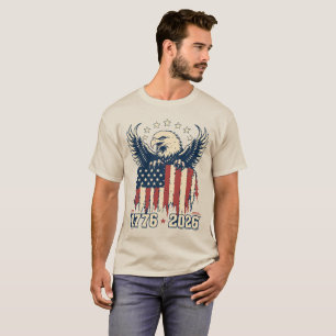 Camiseta Águia Careca Patriótica com Bandeira Americana Des