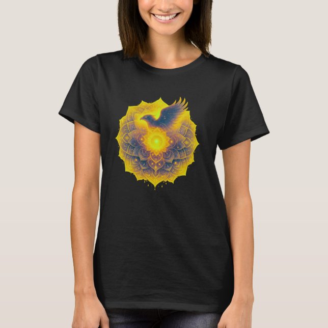 Camiseta Águia Celestial Mandala Energia Espiritual (Frente)