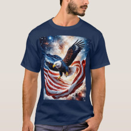Camiseta Águia Colorida em Voo